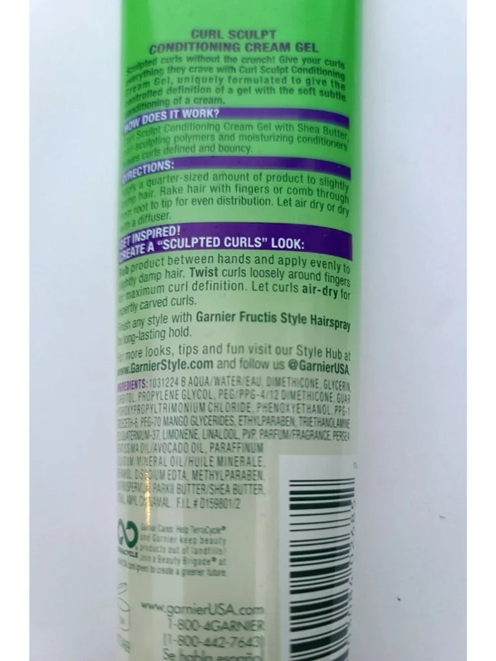 Garnier Fructis Style Curl Sculpt Conditioning Cream Gel 5.1 fl oz NEW